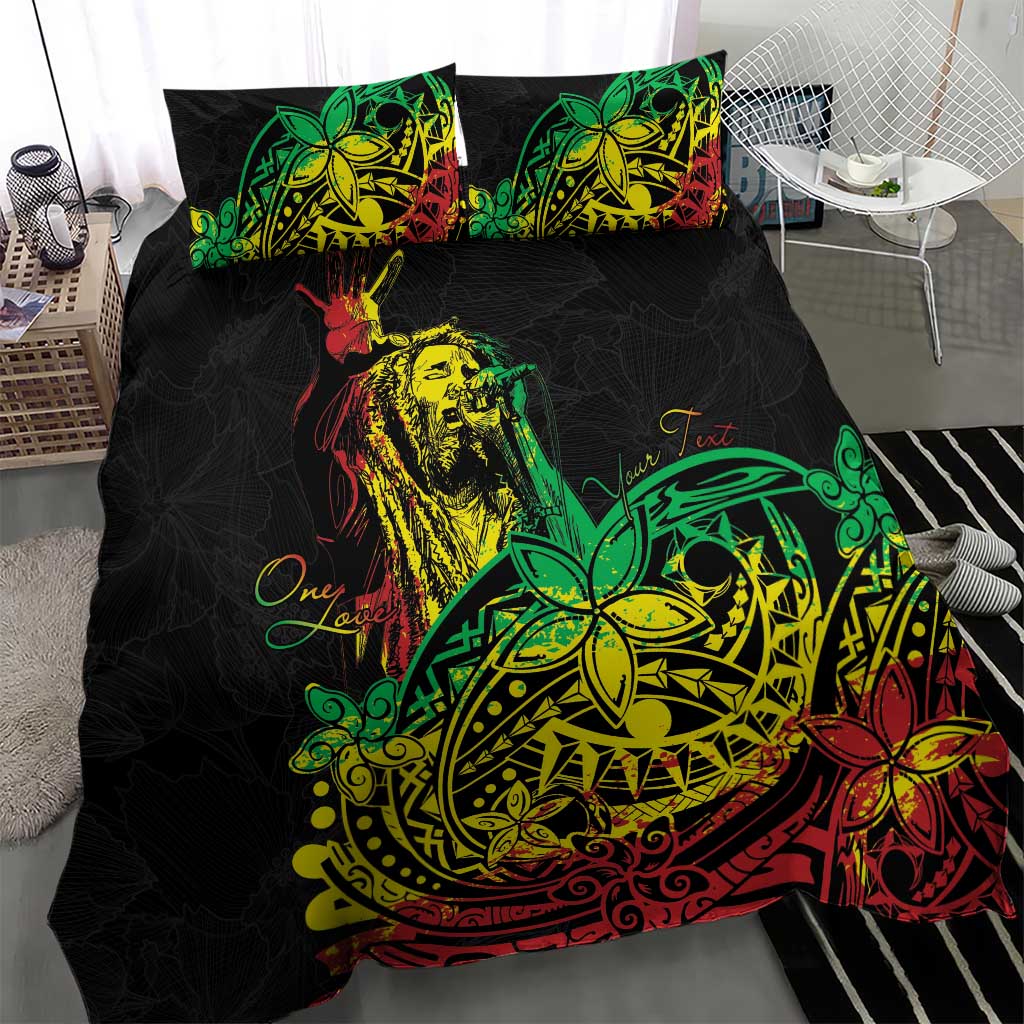 Personalised Reggae Jawaiian Festive Bedding Set Mix Polynesian LT7 - Wonder Print Shop
