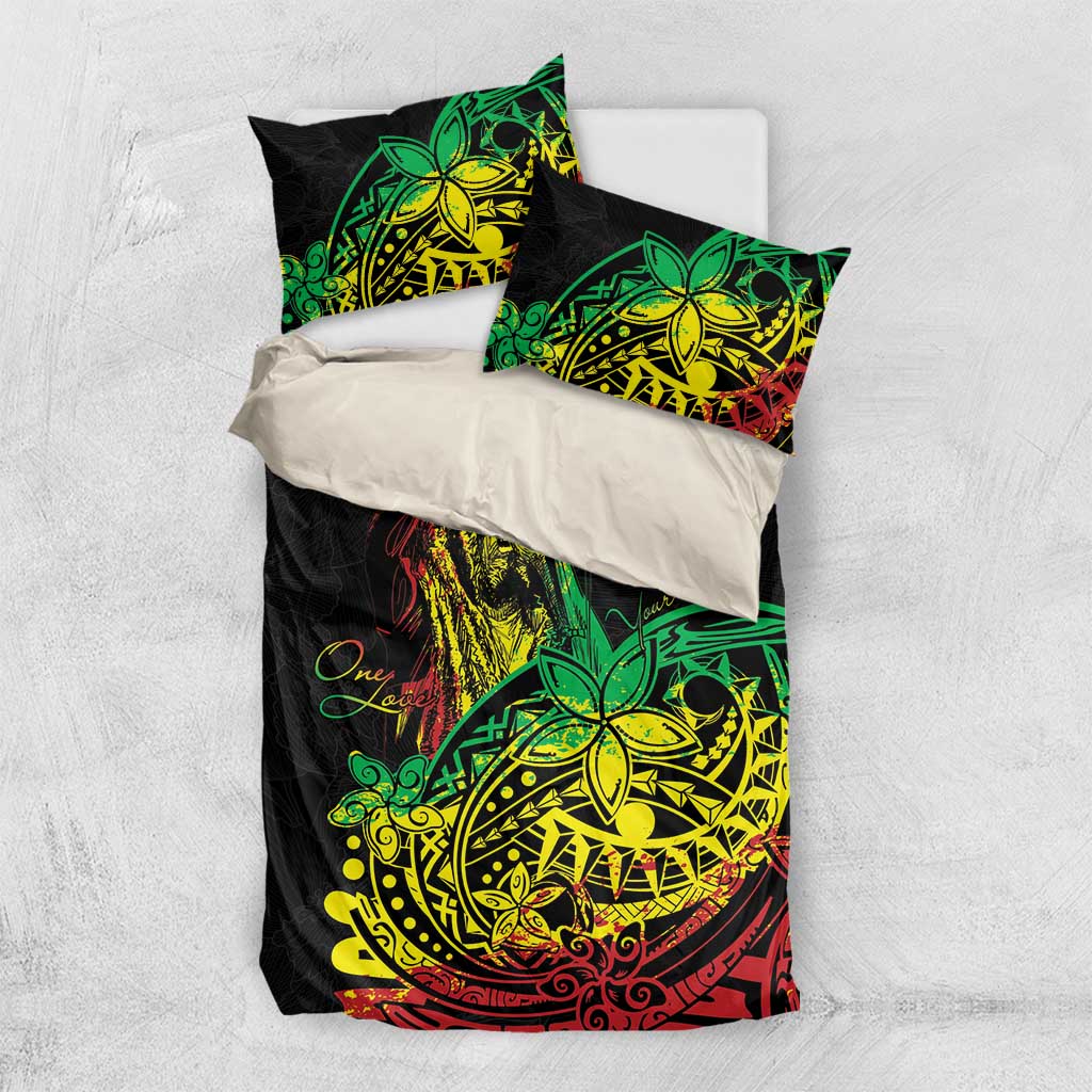 Personalised Reggae Jawaiian Festive Bedding Set Mix Polynesian LT7 - Wonder Print Shop