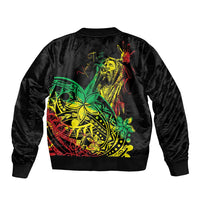 Personalised Reggae Jawaiian Festive Bomber Jacket Mix Polynesian LT7 - Wonder Print Shop
