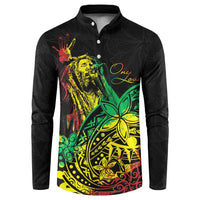 Personalised Reggae Jawaiian Festive Button Sweatshirt Mix Polynesian LT7 - Wonder Print Shop