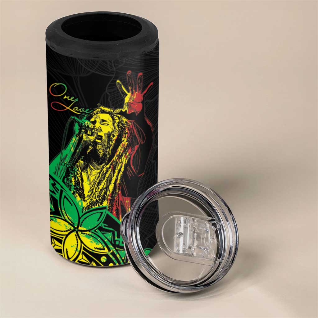 Personalised Reggae Jawaiian Festive 4 in 1 Can Cooler Tumbler Mix Polynesian LT7 - Wonder Print Shop