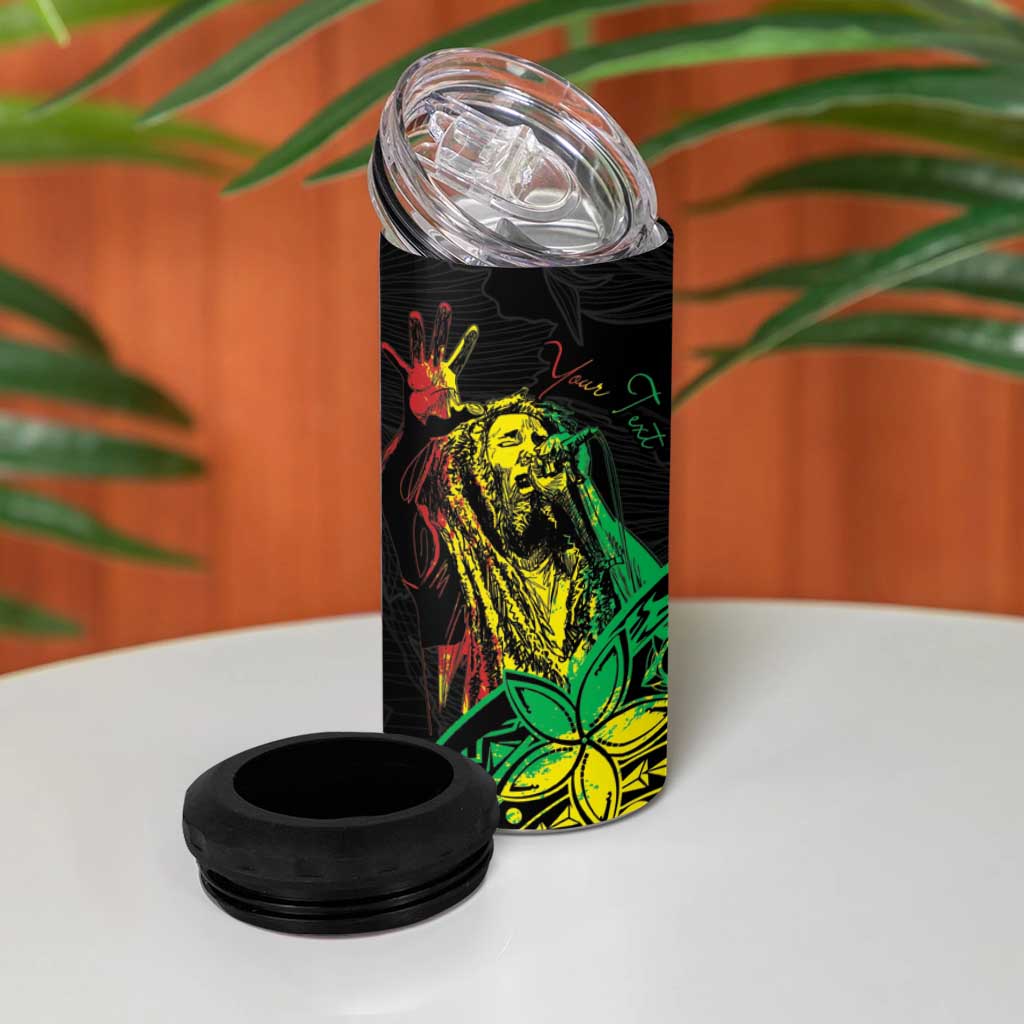 Personalised Reggae Jawaiian Festive 4 in 1 Can Cooler Tumbler Mix Polynesian LT7 - Wonder Print Shop