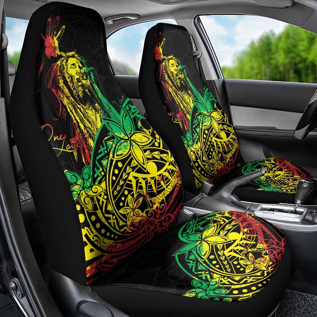 Personalised Reggae Jawaiian Festive Car Seat Cover Mix Polynesian LT7 - Wonder Print Shop