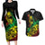 Personalised Reggae Jawaiian Festive Couples Matching Long Sleeve Bodycon Dress and Hawaiian Shirt Mix Polynesian LT7 - Wonder Print Shop