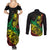Personalised Reggae Jawaiian Festive Couples Matching Summer Maxi Dress and Long Sleeve Button Shirt Mix Polynesian LT7 - Wonder Print Shop