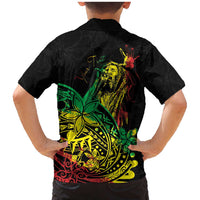 Personalised Reggae Jawaiian Festive Family Matching Mermaid Dress and Hawaiian Shirt Mix Polynesian LT7 - Wonder Print Shop