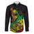 Personalised Reggae Jawaiian Festive Family Matching Off The Shoulder Long Sleeve Dress and Hawaiian Shirt Mix Polynesian - Wonder Print Shop