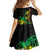 Personalised Reggae Jawaiian Festive Family Matching Off Shoulder Maxi Dress and Hawaiian Shirt Mix Polynesian LT7 - Wonder Print Shop