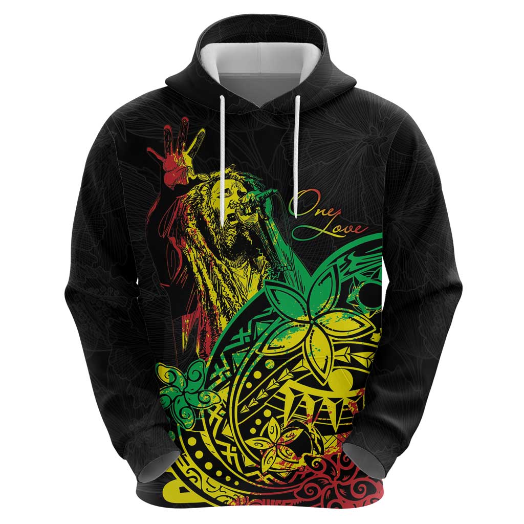 Personalised Reggae Jawaiian Festive Hoodie Mix Polynesian - Wonder Print Shop