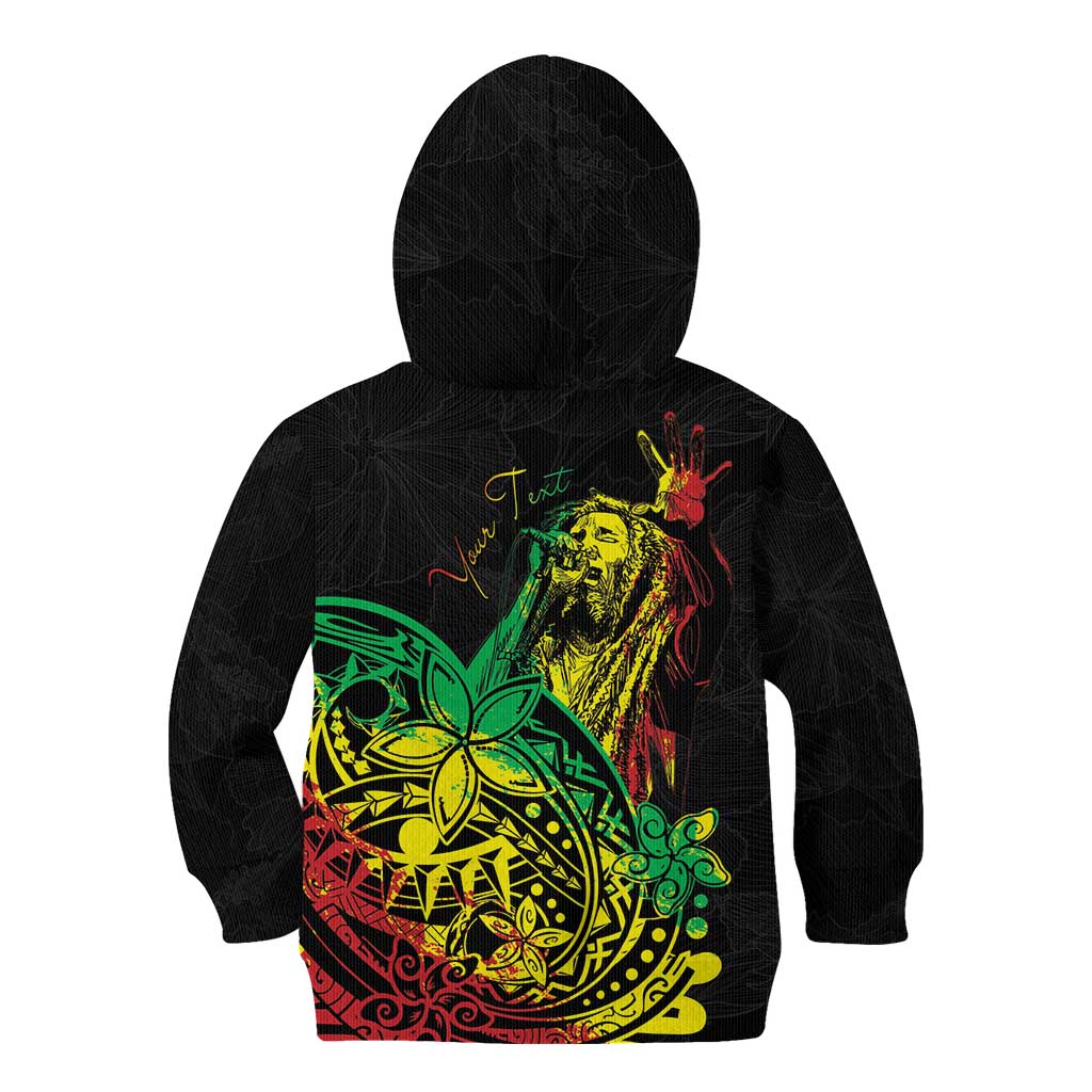 Personalised Reggae Jawaiian Festive Kid Hoodie Mix Polynesian - Wonder Print Shop