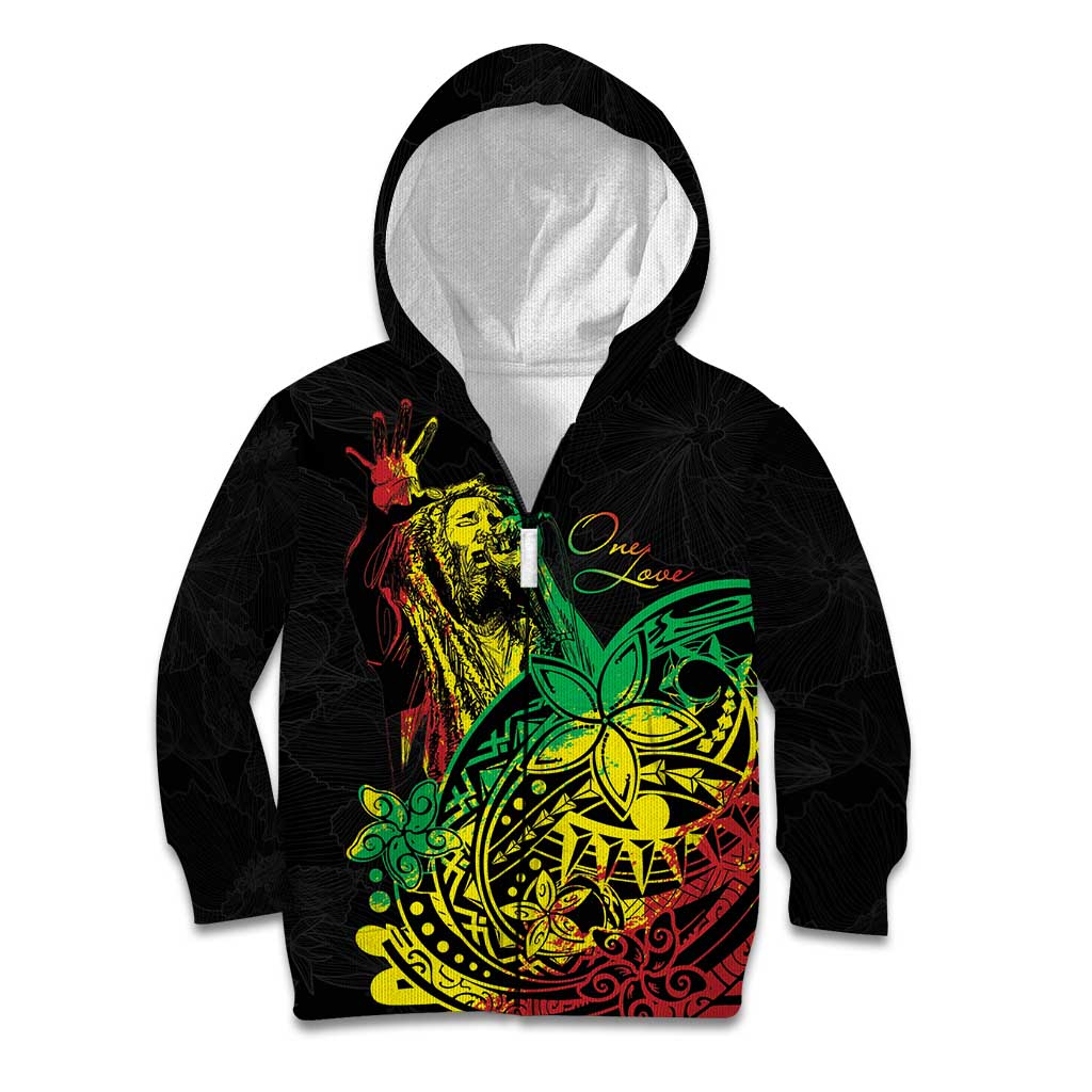 Personalised Reggae Jawaiian Festive Kid Hoodie Mix Polynesian - Wonder Print Shop