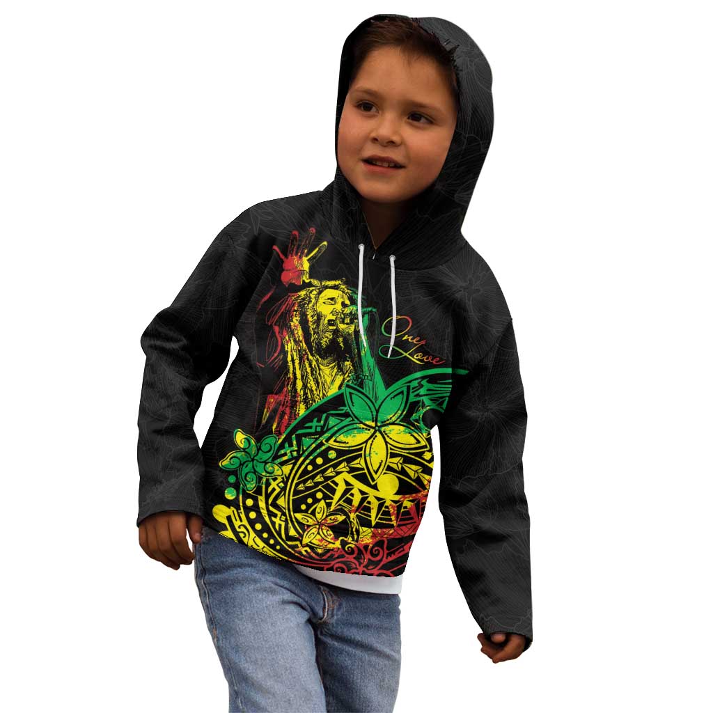 Personalised Reggae Jawaiian Festive Kid Hoodie Mix Polynesian - Wonder Print Shop