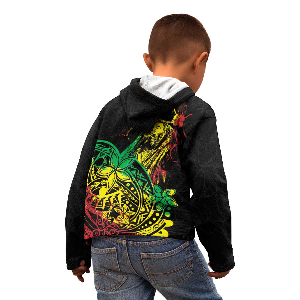 Personalised Reggae Jawaiian Festive Kid Hoodie Mix Polynesian - Wonder Print Shop