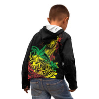 Personalised Reggae Jawaiian Festive Kid Hoodie Mix Polynesian - Wonder Print Shop