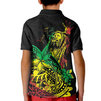 Personalised Reggae Jawaiian Festive Kid Polo Shirt Mix Polynesian - Wonder Print Shop
