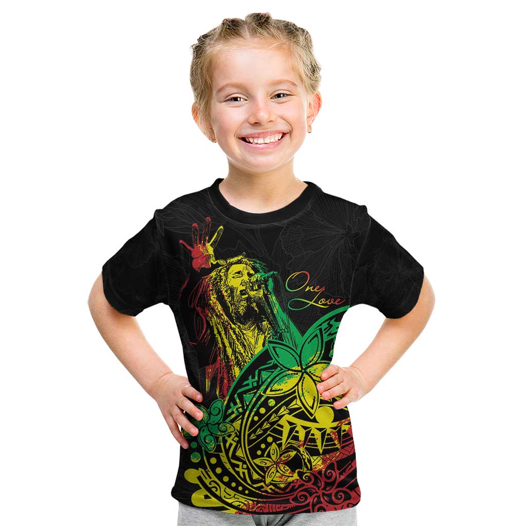 Personalised Reggae Jawaiian Festive Kid T Shirt Mix Polynesian - Wonder Print Shop