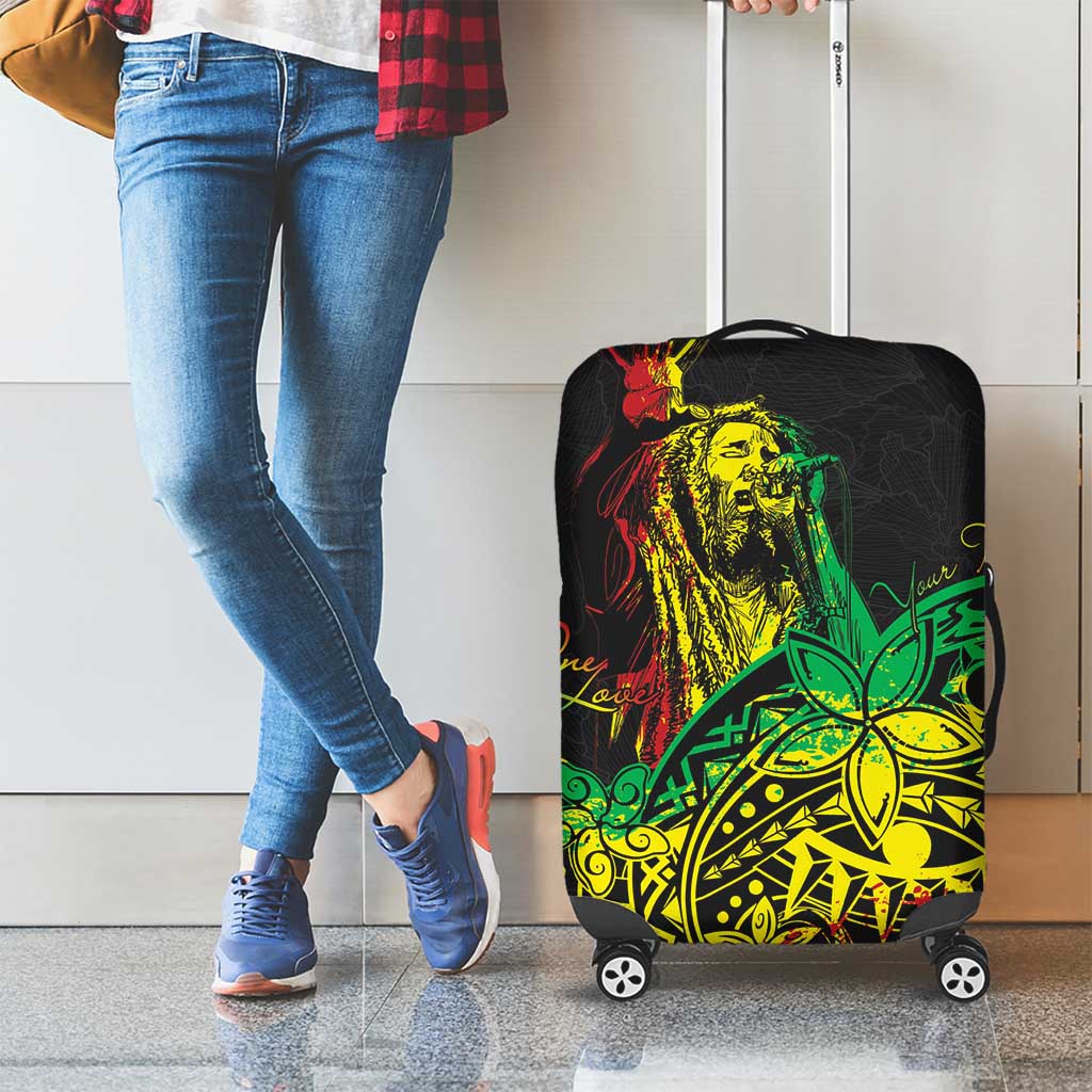 Personalised Reggae Jawaiian Festive Luggage Cover Mix Polynesian - Wonder Print Shop