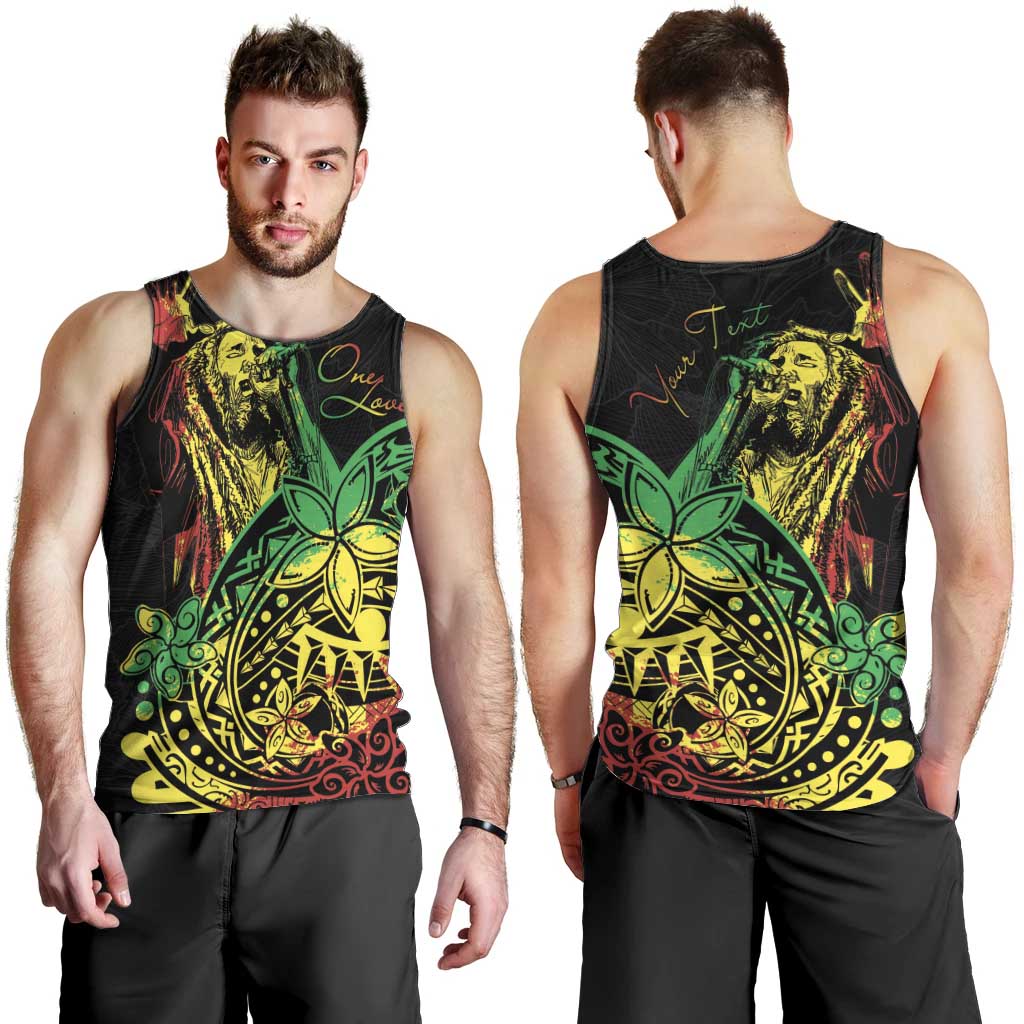 Personalised Reggae Jawaiian Festive Men Tank Top Mix Polynesian - Wonder Print Shop