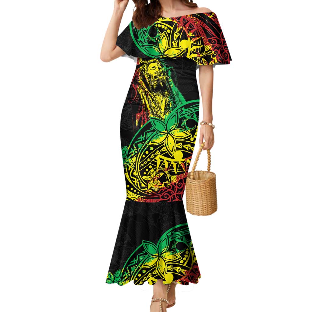 Personalised Reggae Jawaiian Festive Mermaid Dress Mix Polynesian - Wonder Print Shop