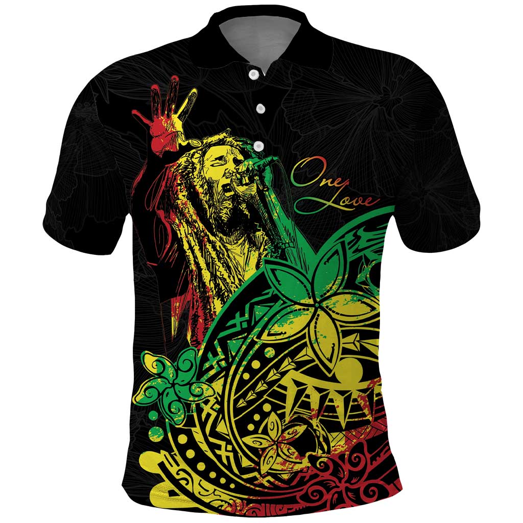 Personalised Reggae Jawaiian Festive Polo Shirt Mix Polynesian - Wonder Print Shop