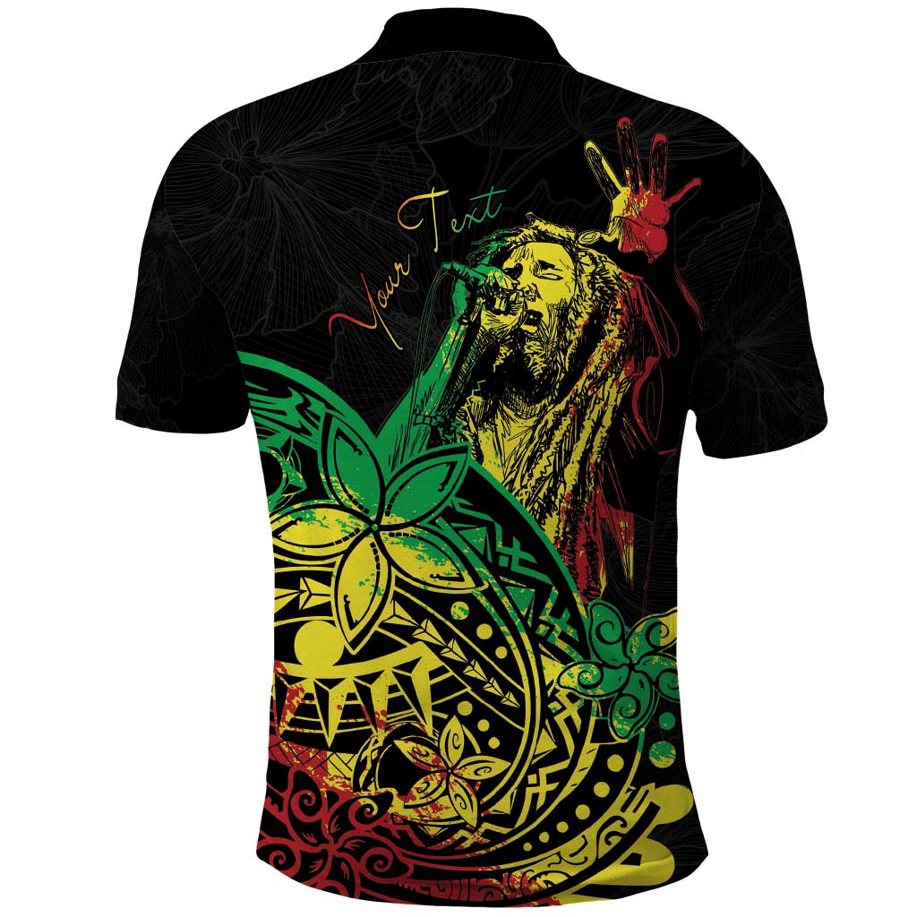Personalised Reggae Jawaiian Festive Polo Shirt Mix Polynesian - Wonder Print Shop