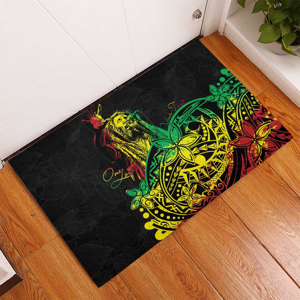 Personalised Reggae Jawaiian Festive Rubber Doormat Mix Polynesian - Wonder Print Shop