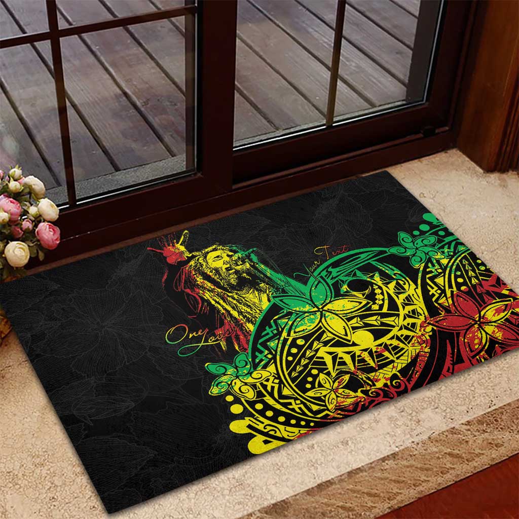 Personalised Reggae Jawaiian Festive Rubber Doormat Mix Polynesian - Wonder Print Shop
