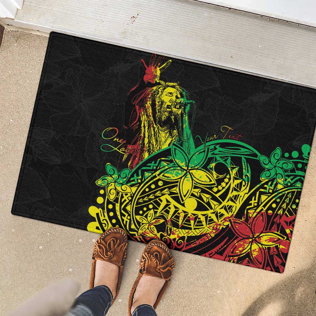 Personalised Reggae Jawaiian Festive Rubber Doormat Mix Polynesian - Wonder Print Shop