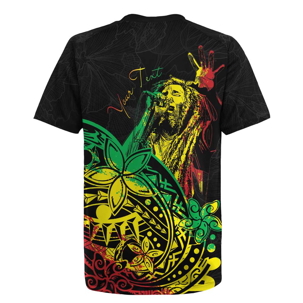 Personalised Reggae Jawaiian Festive Rugby Jersey Mix Polynesian - Wonder Print Shop