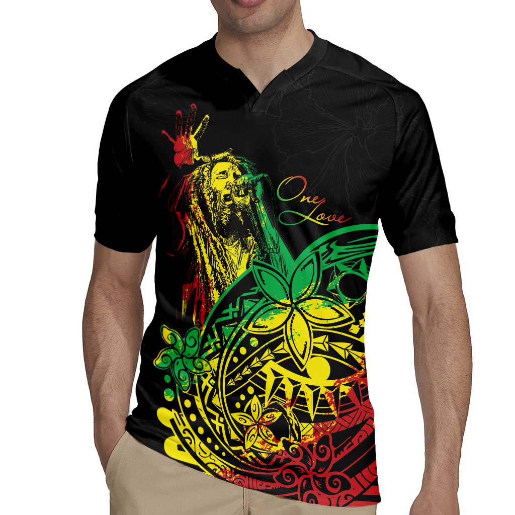 Personalised Reggae Jawaiian Festive Rugby Jersey Mix Polynesian - Wonder Print Shop