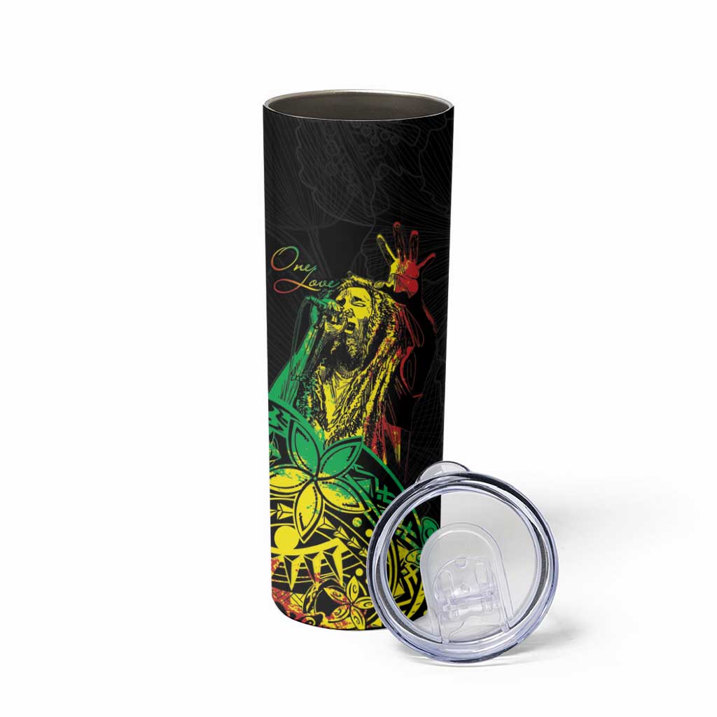 Personalised Reggae Jawaiian Festive Skinny Tumbler Mix Polynesian - Wonder Print Shop