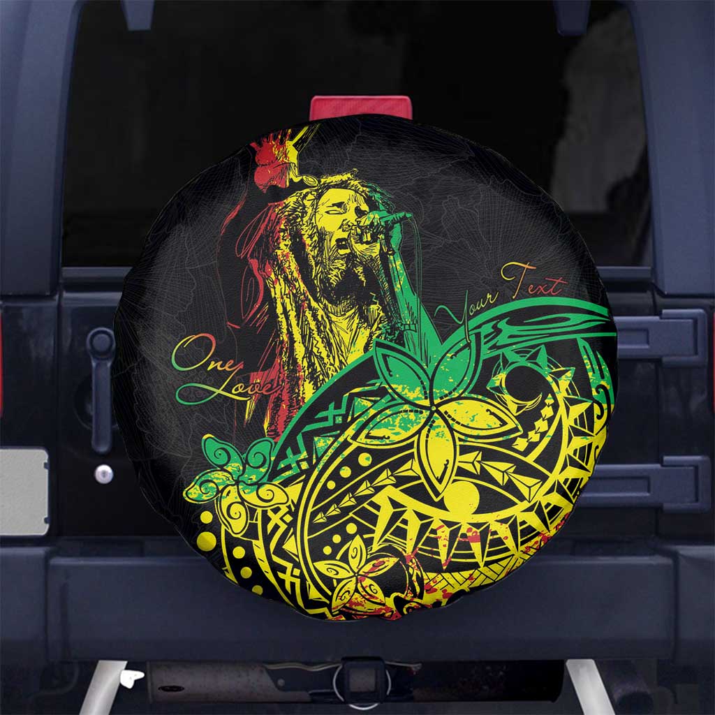 Personalised Reggae Jawaiian Festive Spare Tire Cover Mix Polynesian - Wonder Print Shop