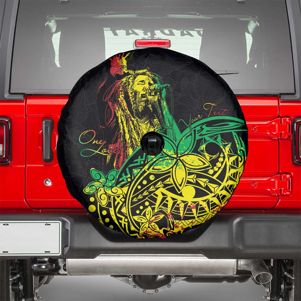 Personalised Reggae Jawaiian Festive Spare Tire Cover Mix Polynesian - Wonder Print Shop
