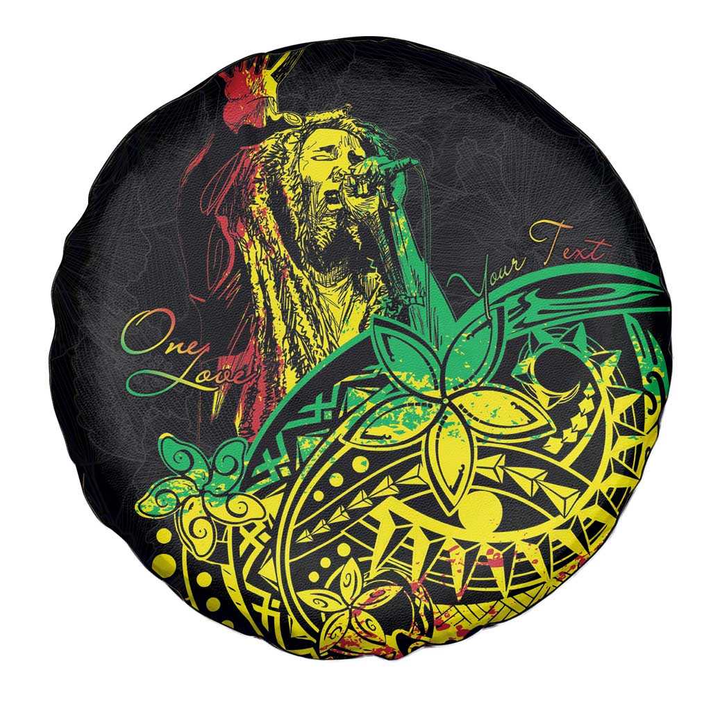 Personalised Reggae Jawaiian Festive Spare Tire Cover Mix Polynesian - Wonder Print Shop
