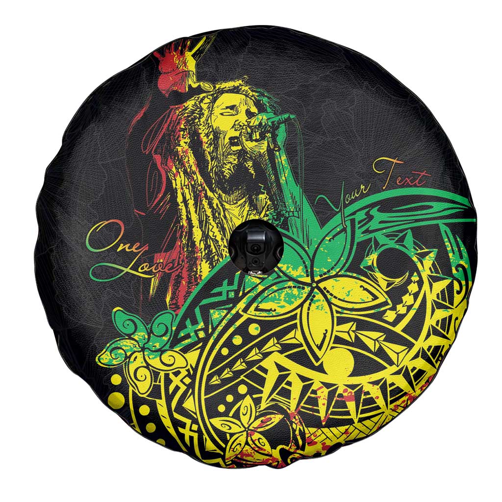 Personalised Reggae Jawaiian Festive Spare Tire Cover Mix Polynesian - Wonder Print Shop