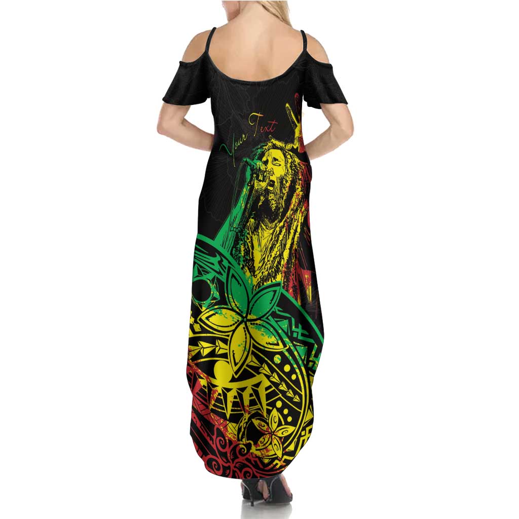 Personalised Reggae Jawaiian Festive Summer Maxi Dress Mix Polynesian - Wonder Print Shop