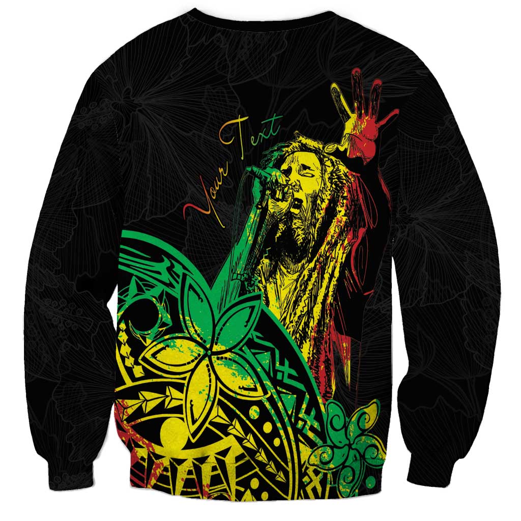 Personalised Reggae Jawaiian Festive Sweatshirt Mix Polynesian - Wonder Print Shop