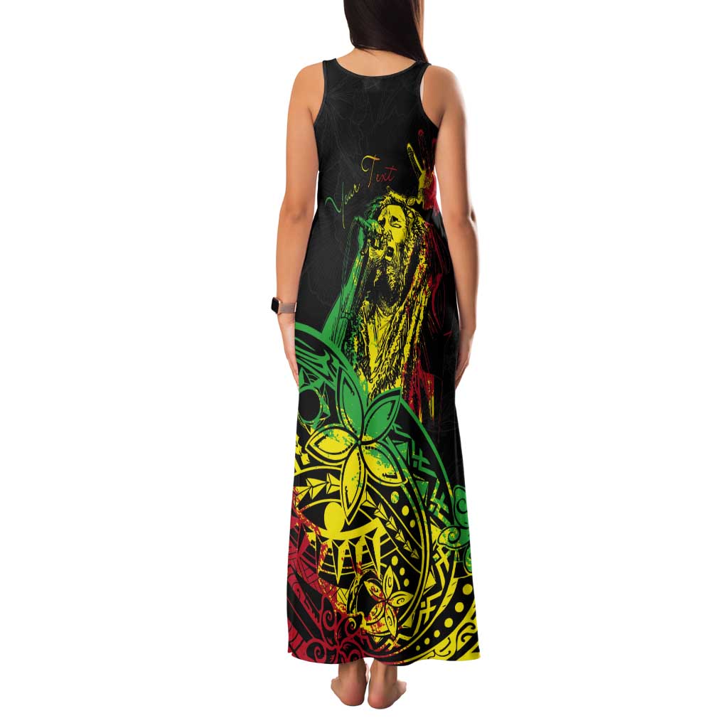 Personalised Reggae Jawaiian Festive Tank Maxi Dress Mix Polynesian - Wonder Print Shop