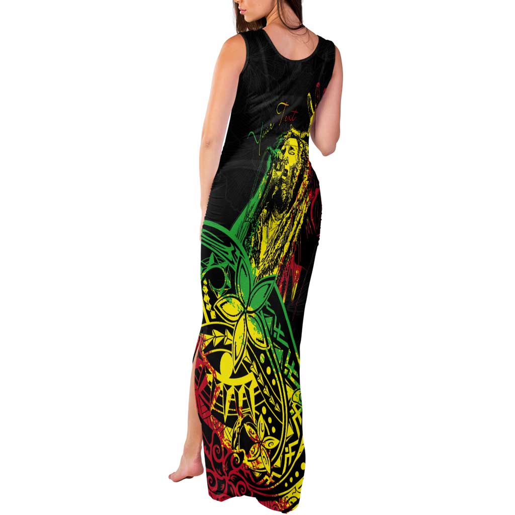 Personalised Reggae Jawaiian Festive Tank Maxi Dress Mix Polynesian - Wonder Print Shop