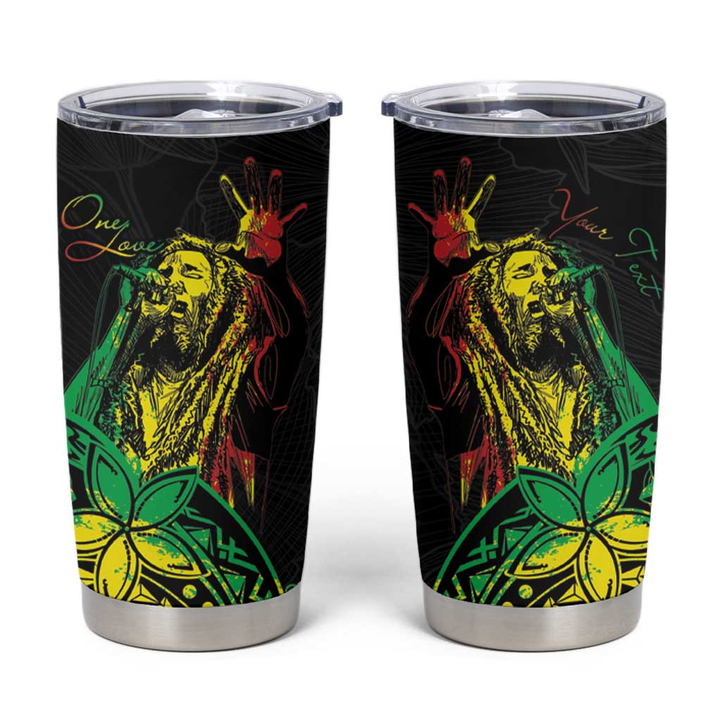 Personalised Reggae Jawaiian Festive Tumbler Cup Mix Polynesian - Wonder Print Shop