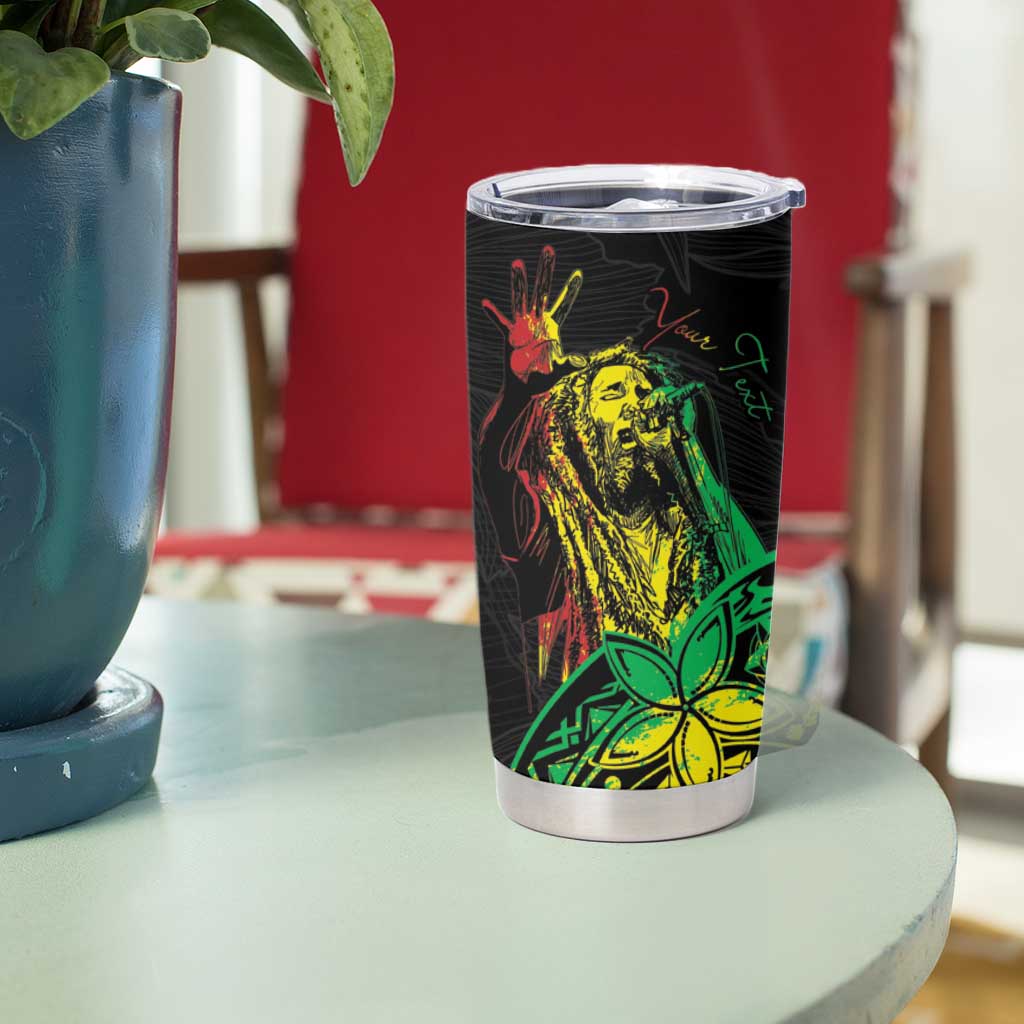 Personalised Reggae Jawaiian Festive Tumbler Cup Mix Polynesian - Wonder Print Shop