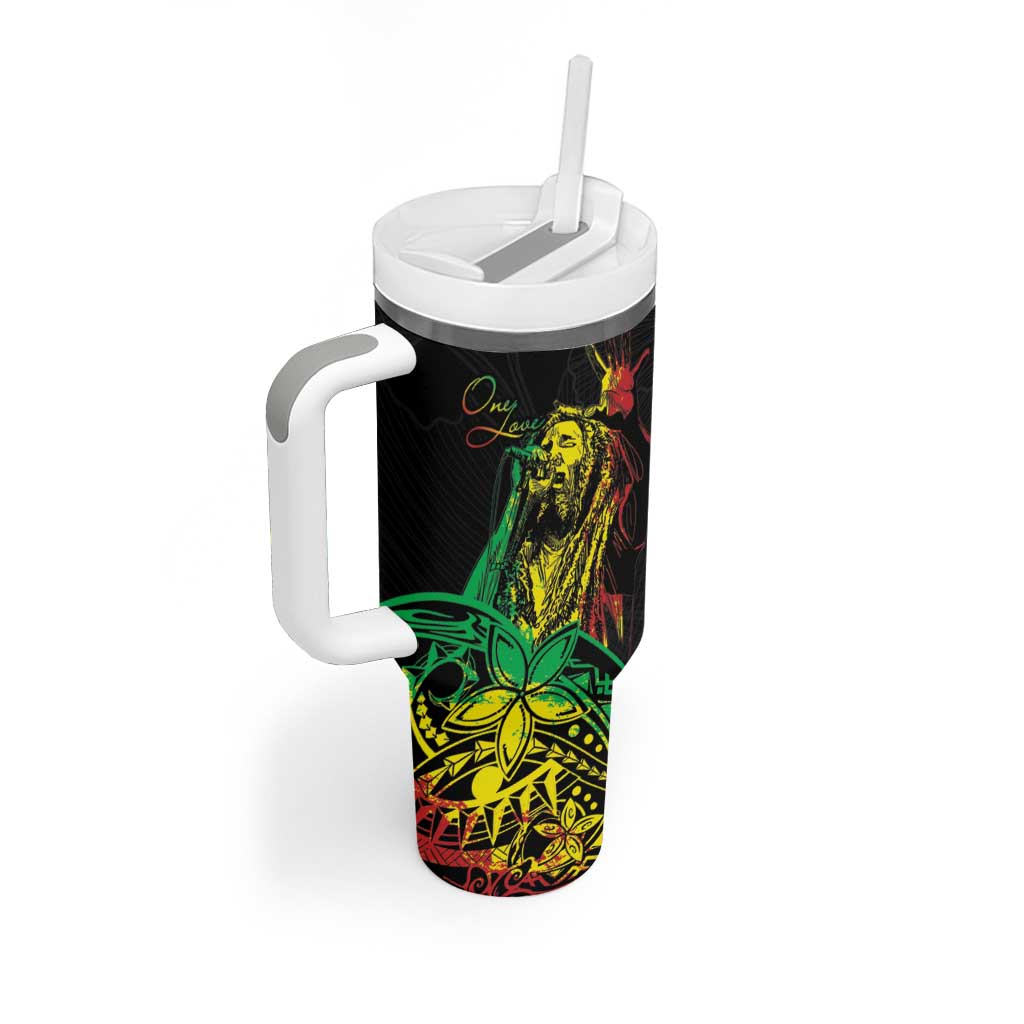 Personalised Reggae Jawaiian Festive Tumbler With Handle Mix Polynesian - Wonder Print Shop