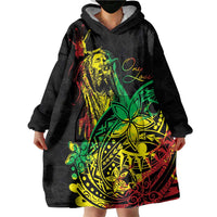 Personalised Reggae Jawaiian Festive Wearable Blanket Hoodie Mix Polynesian - Wonder Print Shop