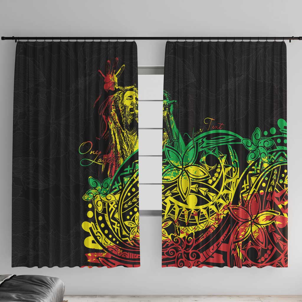 Personalised Reggae Jawaiian Festive Window Curtain Mix Polynesian - Wonder Print Shop