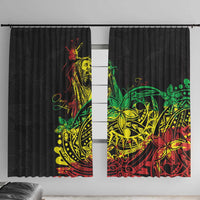 Personalised Reggae Jawaiian Festive Window Curtain Mix Polynesian - Wonder Print Shop