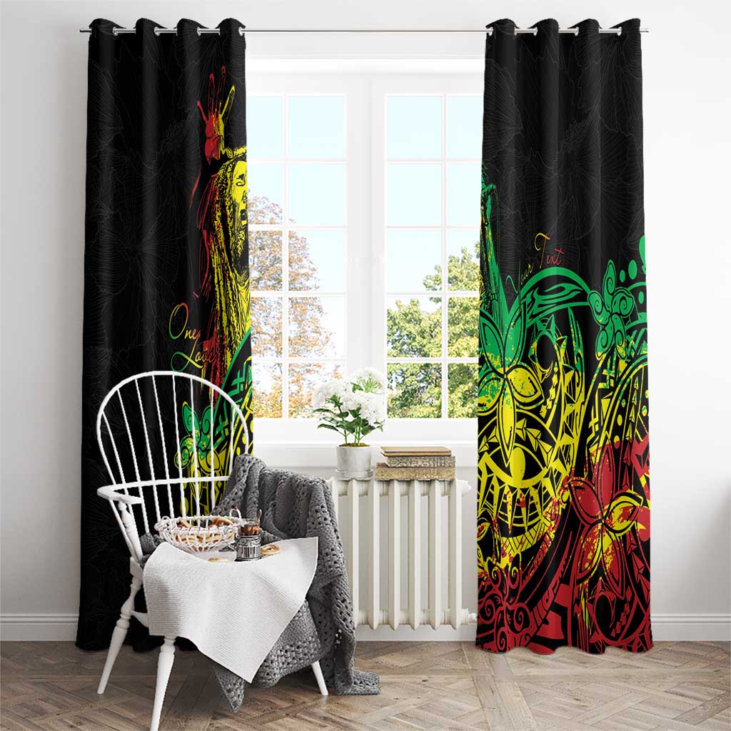 Personalised Reggae Jawaiian Festive Window Curtain Mix Polynesian - Wonder Print Shop