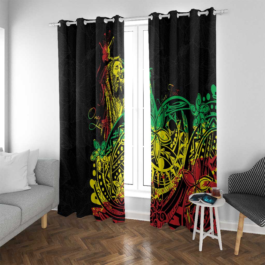 Personalised Reggae Jawaiian Festive Window Curtain Mix Polynesian - Wonder Print Shop
