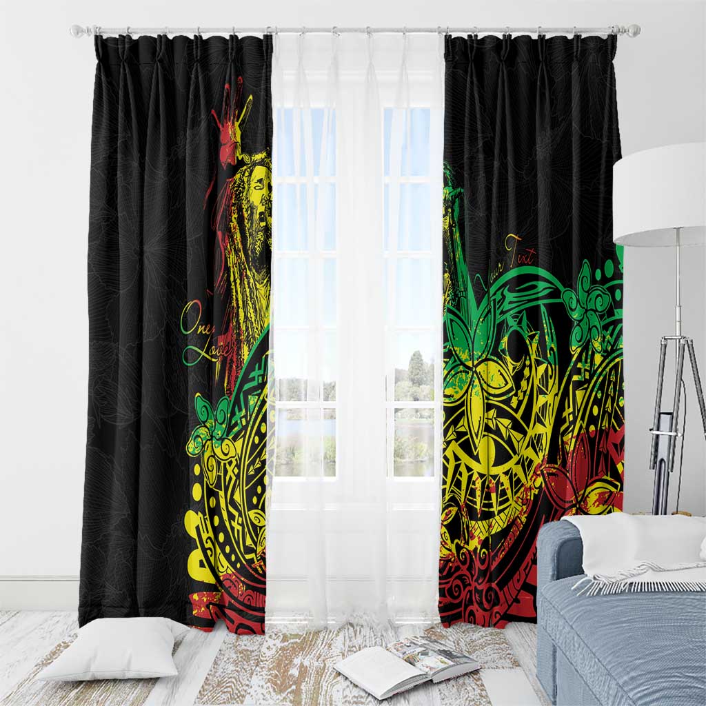 Personalised Reggae Jawaiian Festive Window Curtain Mix Polynesian - Wonder Print Shop