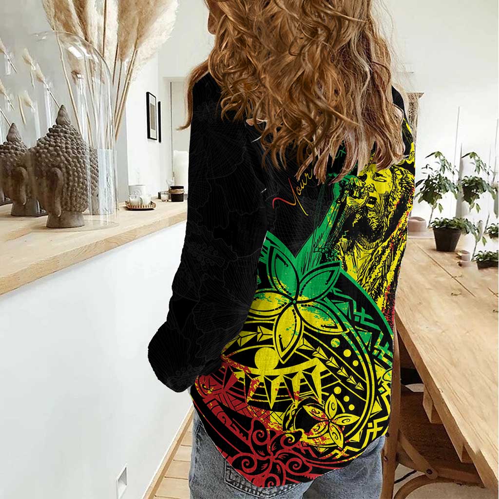 Personalised Reggae Jawaiian Festive Women Casual Shirt Mix Polynesian - Wonder Print Shop