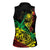 Personalised Reggae Jawaiian Festive Women Sleeveless Polo Shirt Mix Polynesian - Wonder Print Shop